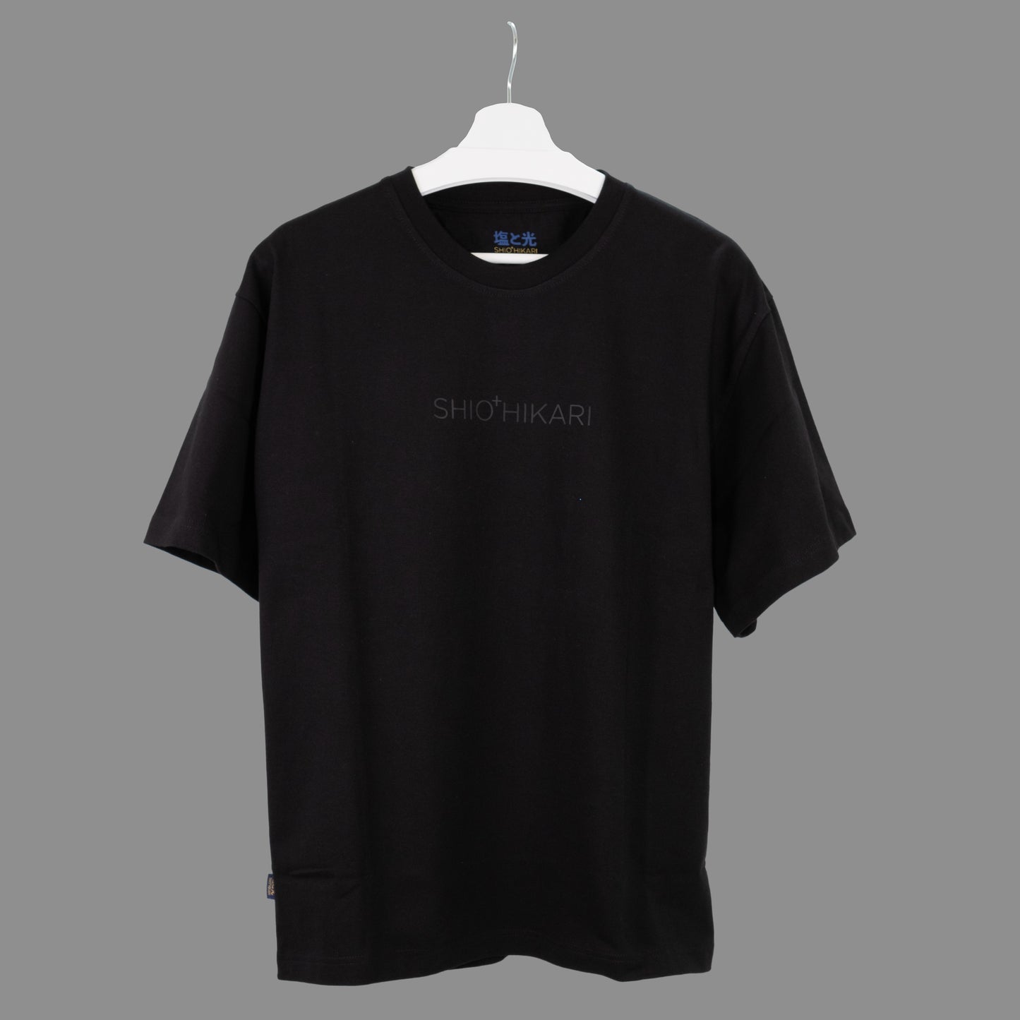 Blooming Honour Male Oversized Crewneck Tee - Midnight Obsidian