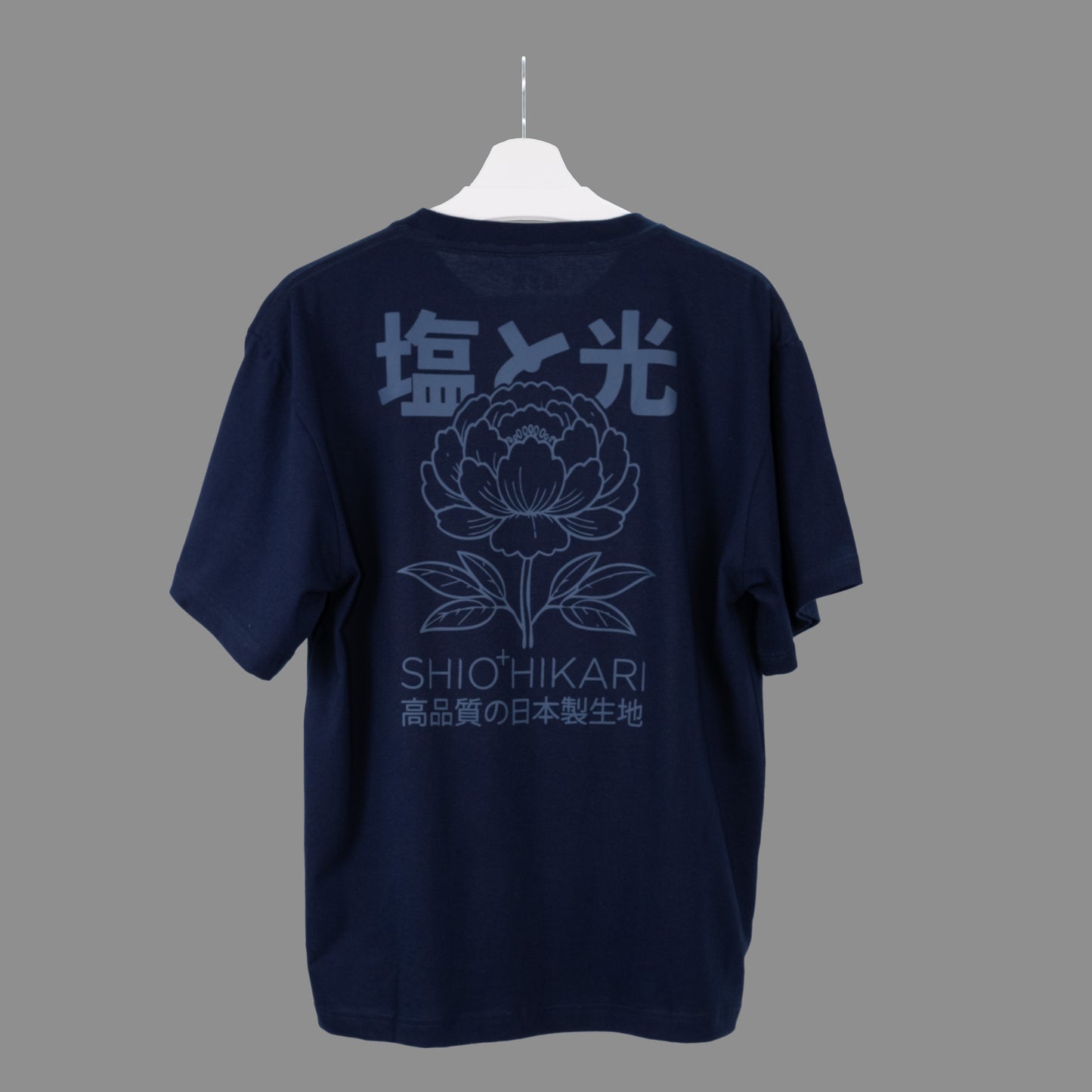 Blooming Honour Female Oversized Crewneck Tee - Indigo Reverie