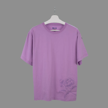 Rooted Courage Female Oversized Crewneck Tee - Moonlit Wisteria